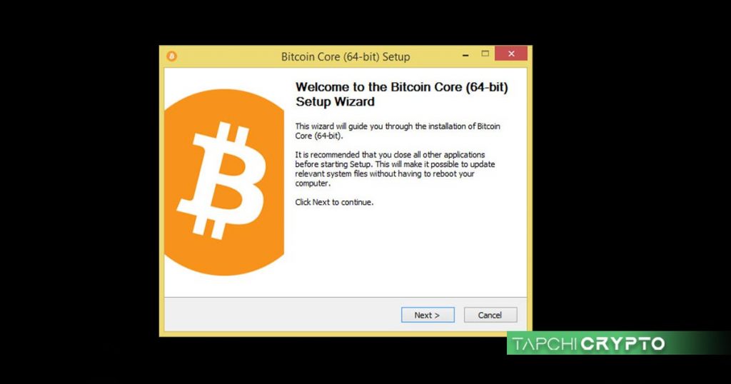 Cài đặt phần mềm Bitcoin trên máy tính để tạo ví Bitcoin.