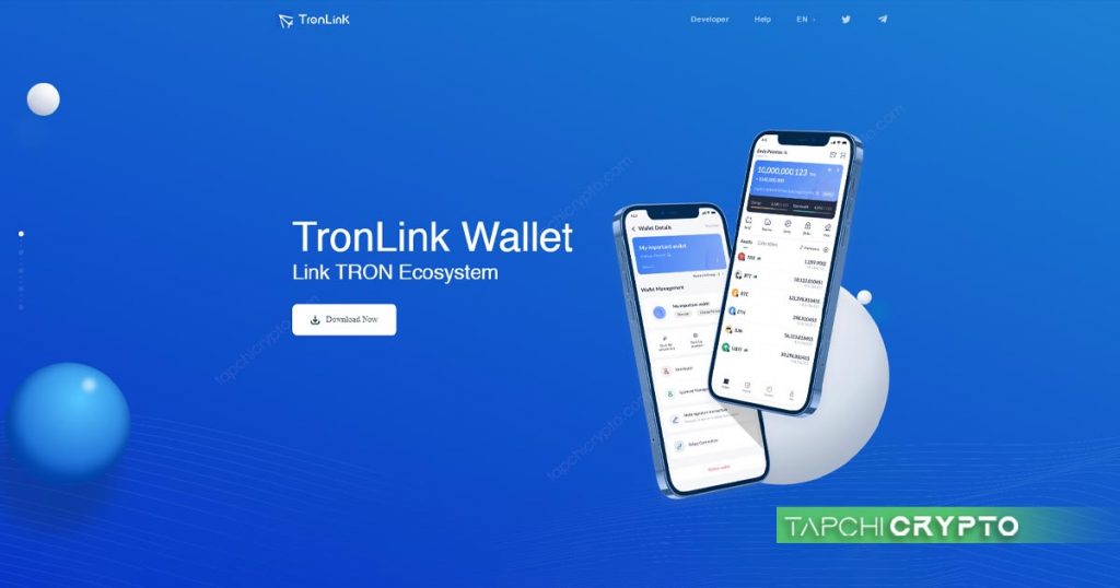 Ví TronLink trên mạng blockchain Tron.